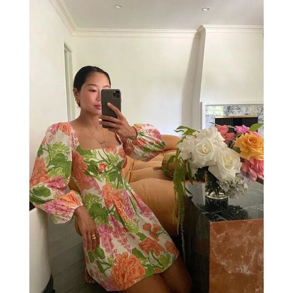 Song of Style Gretchen Mini Dress in Wallpaper Multi size Small - Picture 3 of 9